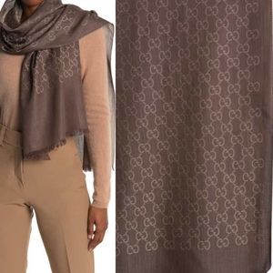 Gucci Monogrammed Wool and Blend Scarf